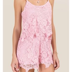 NWT* Pink Lace Romper